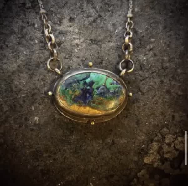 Enamel Landscape Pendant